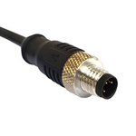 Bulgin Straight Male 5 way M12 to Unterminated Sensor Actuator Cable, 1m