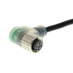 Omron Right Angle Female 4 way M12 to Unterminated Sensor Actuator Cable, 5m