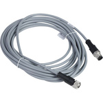 Telemecanique Sensors Straight Male 4 way M12 to Straight Female 4 way M12 Sensor Actuator Cable, 5m