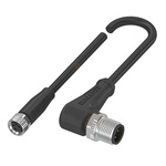 BALLUFF Straight Female M8 to Right Angle Male M12 Sensor Actuator Cable, 5m