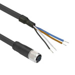 Telemecanique Sensors Straight Female 4 way M12 to Unterminated Sensor Actuator Cable, 5m