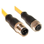 Mueller Electric Straight Male M12 to Straight Female M12 Sensor Actuator Cable, 10m