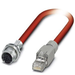 Phoenix Contact Straight Female 4 way M12 to Straight RJ45 Actuator/Sensor Cable, 2m