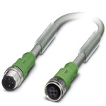 Phoenix Contact Straight Male M12 to Straight Female M12 Sensor Actuator Cable, 300mm