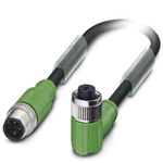 Phoenix Contact Straight Male M12 to Right Angle Female M12 Sensor Actuator Cable, 2m