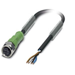 Phoenix Contact Straight Female M12 to Sensor Actuator Cable, 10m