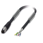 Phoenix Contact Straight Male M8 to Bus Cable, 15m