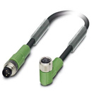 Phoenix Contact Male M8 to Female M8 Sensor Actuator Cable, 1m