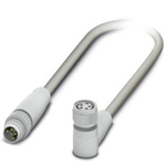 Phoenix Contact Straight Male M8 to Female M8 Sensor Actuator Cable, 300mm