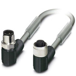 Phoenix Contact Right Angle Male M12 to Female M12 Bus Cable, 5m
