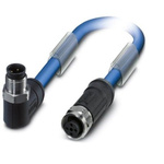 Phoenix Contact Right Angle Male M12 to Female M12 Bus Cable, 15m