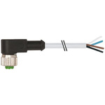 Murrelektronik Limited Right Angle Female 4 way M12 to Connector & Cable, 5m
