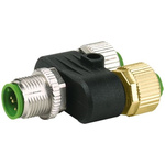 Murrelektronik Limited Straight Male 5 way M12 to Straight Female 5 way M12 x 2 Connector, 45mm