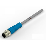 TE Connectivity Straight Male 4 way M12 to M12 Cable Assembly, 1.5m
