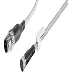 Straight Female 4 way M8 to Straight Female 4 way M12 Cable, 1m