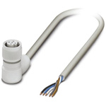 Phoenix Contact Right Angle Female 5 way M12 to Unterminated Sensor Actuator Cable, 5m