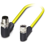 Phoenix Contact Right Angle Female 4 way M8 to Right Angle Male 4 way M12 Sensor Actuator Cable, 500mm