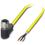 Phoenix Contact Right Angle Female 3 way M12 to Unterminated Sensor Actuator Cable, 5m