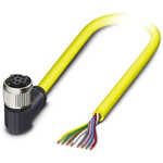 Phoenix Contact Right Angle Female 8 way M12 to Unterminated Sensor Actuator Cable, 5m