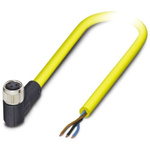 Phoenix Contact Right Angle Female 3 way M8 to Unterminated Sensor Actuator Cable, 2m