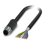 Phoenix Contact Male 8 way M12 to Sensor Actuator Cable, 2m