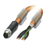 Phoenix Contact Male 4 way M12 to Sensor Actuator Cable, 10m