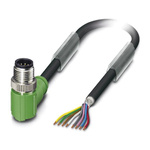 Phoenix Contact Male 8 way M12 to Sensor Actuator Cable, 1.5m