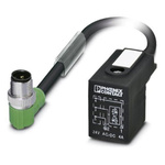 Phoenix Contact Male 3 way M12 to 3 way DIN 43650 Form BI Sensor Actuator Cable, 1.5m