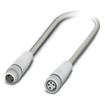Phoenix Contact Male 4 way M8 to Female 4 way M8 Sensor Actuator Cable, 3m