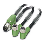 Phoenix Contact Male 3 way M12 to Female 3 way M8 Sensor Actuator Cable, 1.5m