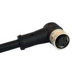 Bulgin Right Angle Female 3 way M8 to Unterminated Sensor Actuator Cable, 1m