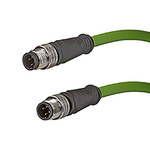 Molex Straight Male 4 way M12 to Male 4 way M12 Sensor Actuator Cable, 5m