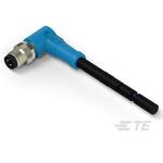 TE Connectivity Right Angle Male 3 way M8 to Unterminated Sensor Actuator Cable, 500mm