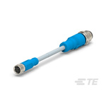 TE Connectivity Straight Female 4 way M8 to Straight Male 4 way M12 Sensor Actuator Cable, 500mm