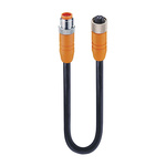 Lumberg Automation Straight Male 8 way M12 to Straight Female 8 way M12 Sensor Actuator Cable, 600mm