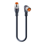 Lumberg Automation Straight Male 5 way M12 to Right Angle Female 5 way M12 Actuator/Sensor Cable, 5m