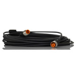 Lumberg Automation Straight Male 4 way M12 to Straight Female 4 way M12 Sensor Actuator Cable, 10m