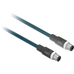 Telemecanique Sensors Straight Male 4 way M12 to Straight Female 4 way M12 Sensor Actuator Cable, 2m