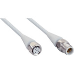 Sick Straight Female 4 way M12 to Straight Male 4 way M12 Sensor Actuator Cable, 2m