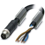 Phoenix Contact Straight Male M12 to Unterminated Sensor Actuator Cable, 10m