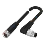 BALLUFF Straight Female M8 to Right Angle Male M8 Sensor Actuator Cable, 1m