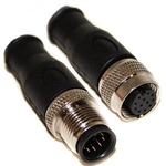 Mueller Electric Straight Male M12 to Female M12 Sensor Actuator Cable, 3m