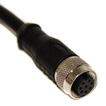 Mueller Electric Straight Female M12 to Unterminated Sensor Actuator Cable, 2m