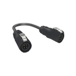 Amphenol Communications Solutions Straight Male M12 to Male M12 Sensor Actuator Cable, 1m
