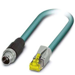 Phoenix Contact M12 to Straight Male RJ45 Cable, 10m