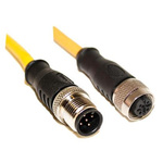 Mueller Electric Straight Male M12 to Straight Female M12 Sensor Actuator Cable, 5m