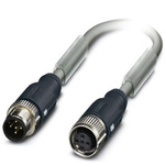 Phoenix Contact Straight Male M12 to Female M12 Bus Cable, 300mm