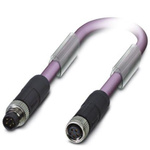 Phoenix Contact Straight Male M8 to Female M8 Bus Cable, 2m