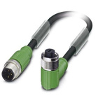 Phoenix Contact Straight Male M12 to Female M12 Sensor Actuator Cable, 1m