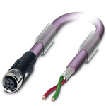 Phoenix Contact Straight Female M12 to Bus Cable, 15m